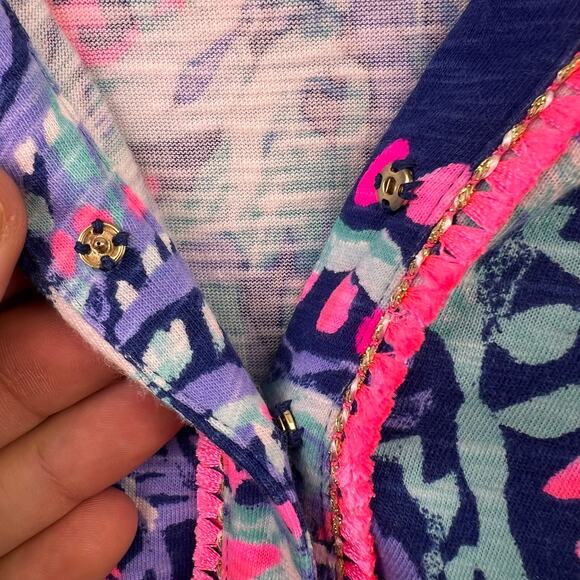 Lilly Pulitzer Joy Tunic Dress, Multicolor Seashell Coastal Print, Cotton Modal - Picture 7 of 16